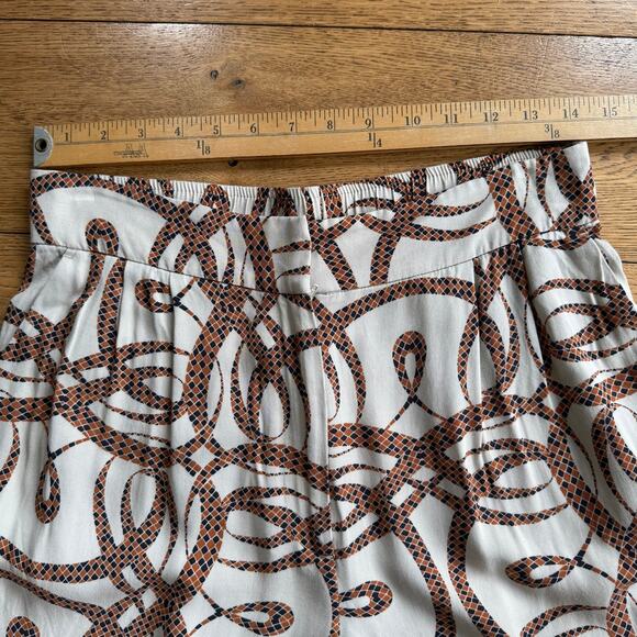 NWOT Richard Allen X H&M Wide Leg Crop Pants SZ 8 Serpent Snake Classic Casual - Picture 7 of 10